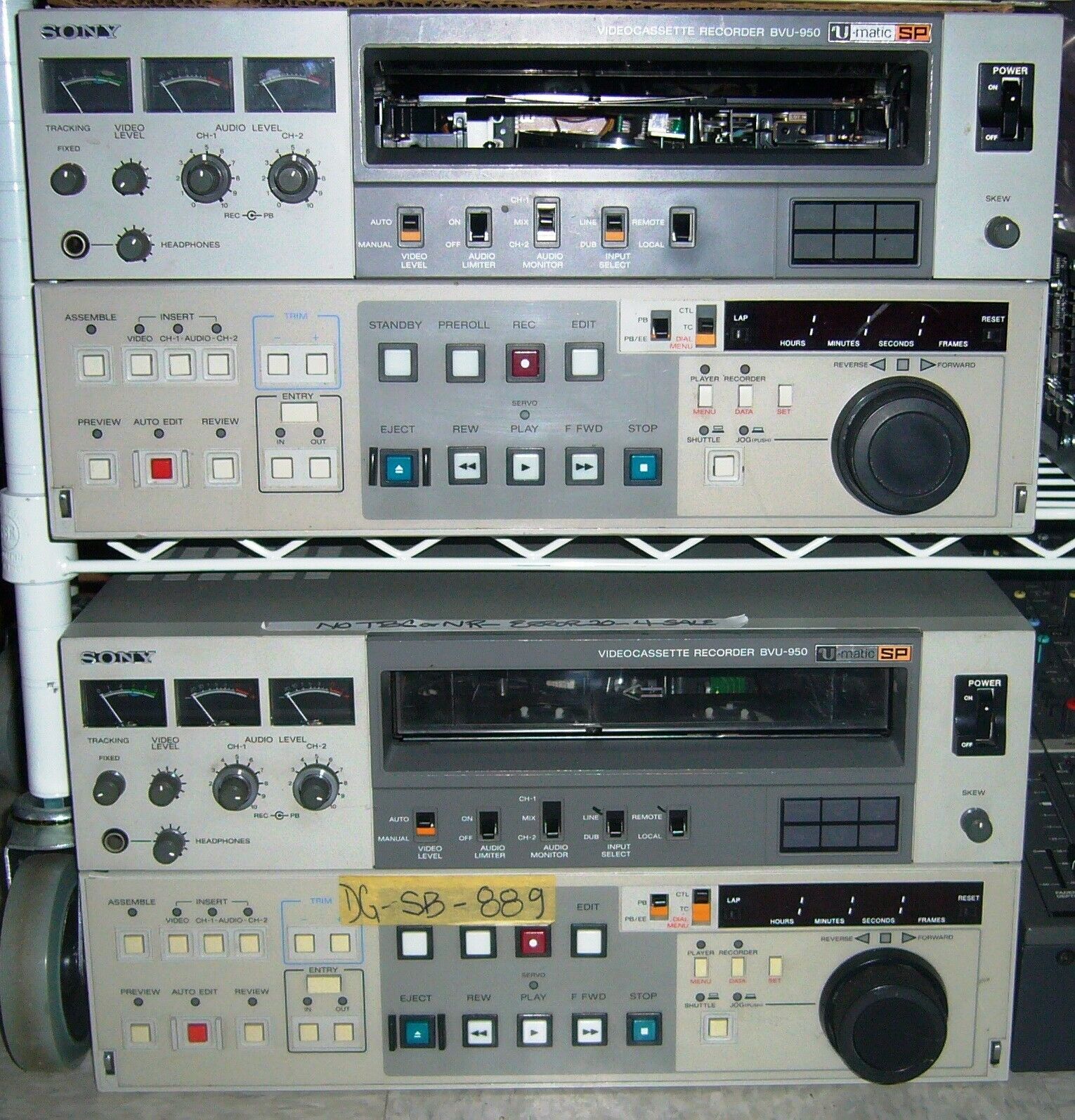 Legacy broadcast tape playback equipment